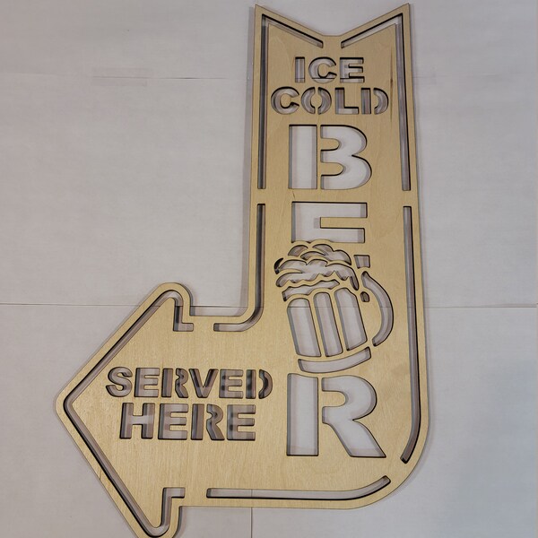 ice cold beer sign