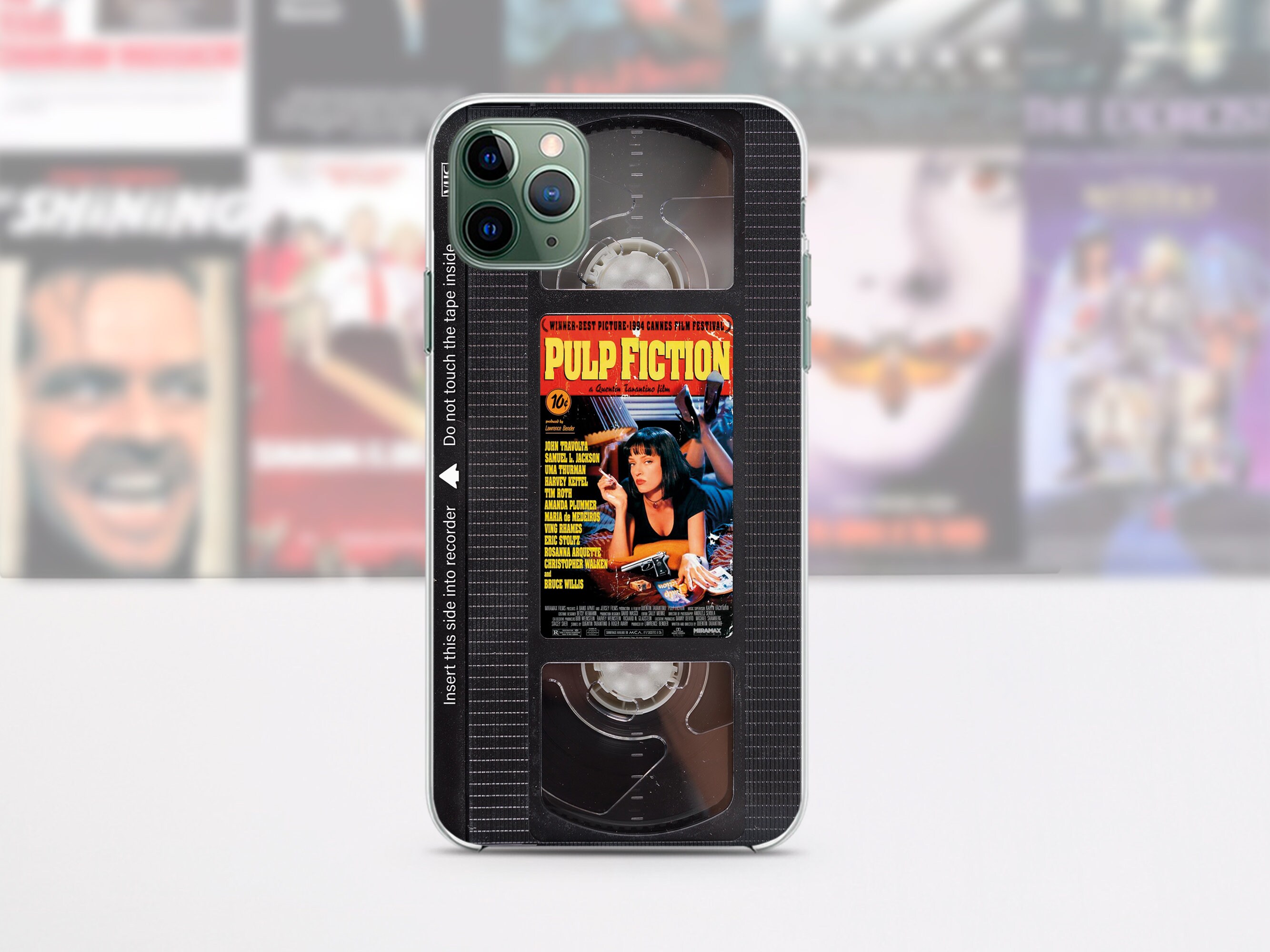 Retro VHS Tape iPhone Hülle 15 14 13 12 11 Pro Max 8 Plus, Halloween Google Pixel Hülle, Horrorfilm Poster Samsung Hülle S23 S20 S10