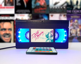 VHS lamp, Retro VHS tapes, Horror movie, Movie poster, Musical, Comedy, Bestseller, 90s, Christmas, Halloween, Great gift, Movie print