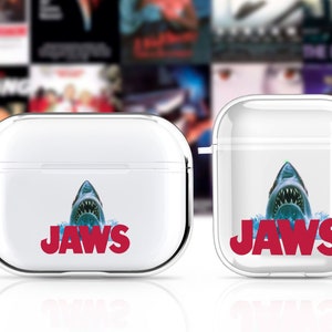 Horror movie print AirPods 1/2 case clear, AirPods Pro case clear, AirPods 3 case, AirPod Keychain case, VHS tapes, Halloween