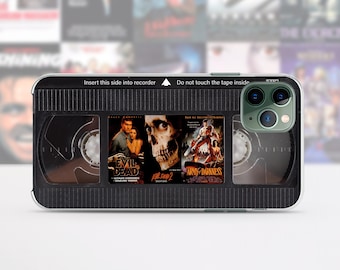 VHS tapes iPhone case 15 14 13 12 11 Pro Max 8 Plus, Halloween Google pixel case, Horror movie poster Samsung case S23 S20 S10