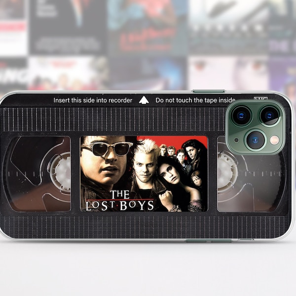 Retro VHS tape iPhone case 15 14 13 12 11 Pro Max 8 Plus, Halloween Google pixel case, Horror movie The lost boys Samsung case S24 S23 S20