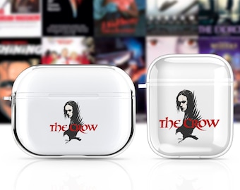 Die Krähe Airpods Hülle 1/2 klar, Horrorfilm Airpods Hülle 3 klar, Airpods Pro Hülle klar, AirPod Schlüsselanhänger Hülle, VHS Bänder