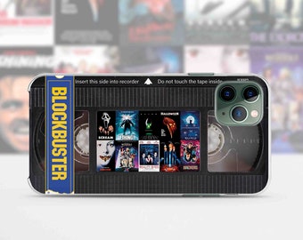iPhone case, Personalization movie poster Samsung case, Retro VHS tapes Google pixel case, Blockbuster, Custom phone case