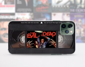 VHS tape iPhone case 15 14 13 12 11 Pro Max 8 Plus, Halloween Google pixel case, Horror movie poster Samsung case S24 S23 S20 S10
