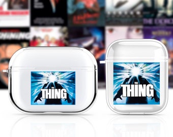 Airpods Pro case clear, Horror movie print Airpods 1/2 case clear, Airpods 3 case clear, AirPod Keychain case, VHS tapes