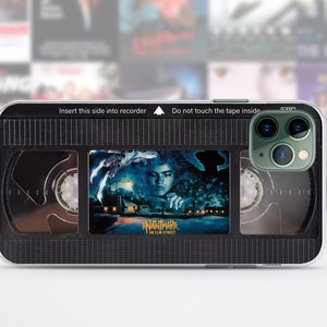 VHS tape iPhone case 15 14 13 12 11 Pro Max 8 Plus, Halloween Google pixel case, Horror movie poster Samsung case S23 S20 S10