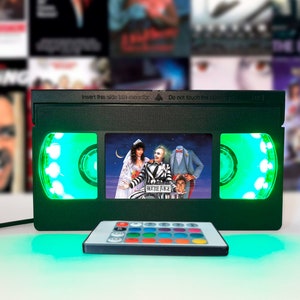 VHS lamp, Retro VHS tapes, Horror movie, Movie poster, Table lamp, Bestseller, 80s, 90s, Christmas, Halloween, Great gift, Movie print