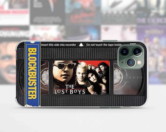 VHS tape The Lost Boys iPhone case 15 14 13 12 11 Pro Max 8 Plus, Blockbuster Google pixel case, Horror movie poster Samsung case S23 S20