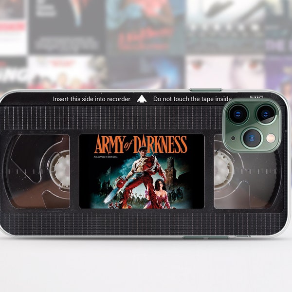 Retro VHS tape iPhone case 15 14 13 12 11 Pro Max 8 Plus, Halloween Google pixel case, Horror movie poster Samsung case S23 S20 S10