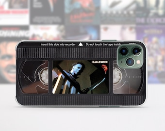 Funda para iPhone 15, 14, 13, 12 y 11 Pro Max 8 Plus con cinta VHS de Halloween, funda para Google Pixel, póster de película de terror, funda para Samsung S23, S20 y S10