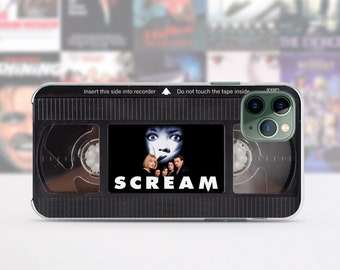VHS Tape iPhone Hülle 15 14 13 12 11 Pro Max 8 Plus, Halloween Google Pixel Hülle, Screme Horror Filmplakat Samsung Hülle S24 S23 S20 S10