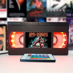VHS lamp, Retro VHS tapes, Horror movie poster, Musical comedy, Bestseller, 80s, 90s, Christmas, Halloween, Great gift, Blockbuster