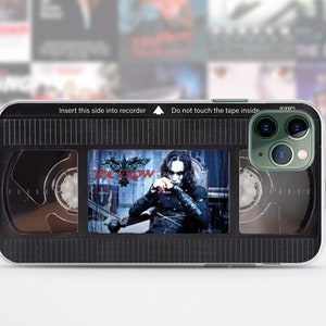 VHS iPhone case 15 Pro 14 13 12 11 Pro Max Xs Xr SE, The crow Horror movie poster Samsung case S22 S21 S20, Retro VHS tape Google pixel case