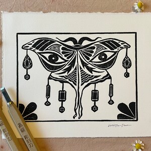 Bejeweled - Handprinted Linocut Art Print