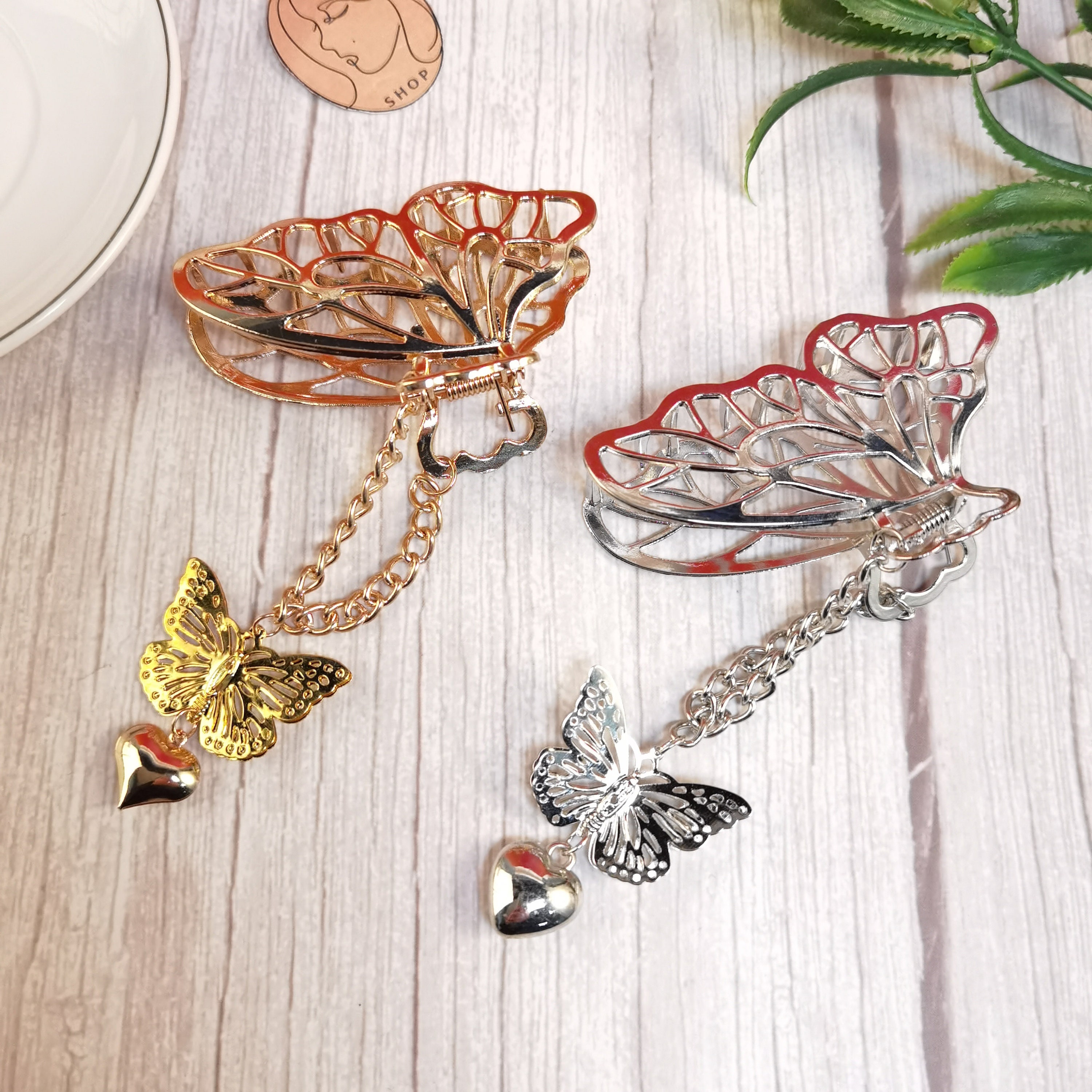 Metal Butterfly Hair ClawGold Butterfly Hair ClawSilver Etsy