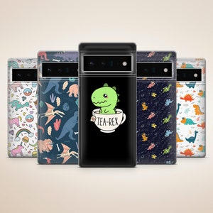 Jolie coque de portable dinosaure pour amoureux des dinosaures, pour Google Pixel 9, 8 Pro, 8, 7A, 7 Pro, 6, 6 Pro, 6A, 5A, Samsung Galaxy S25, S24 Fe