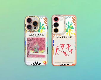 Individuell angefertigte ästhetische Henri Matisse Handyhülle für iPhone 16 Pro Max, 15, 14 Plus, 13, Samsung S25, S24 Fe, S23 Ultra, A56, A15, A36, A55