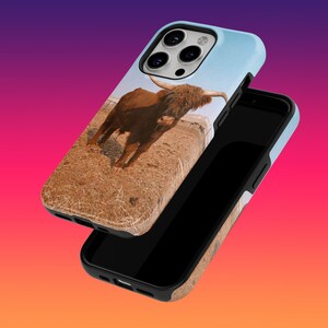 Rugged Scottish Cattle Phone Case Country Charm Phone Cover for iPhone 16, 15, 14, 13, 12, Google Pixel 9, 9 Pro, 8, 7A, Samsung Galaxy S24