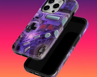 Rugged Retro Gaming Console Phone Case Game Boy Phone Cover for iPhone 16, 15, 14, 13, 12, Google Pixel 9, 9 Pro, Samsung Galaxy S24, S23