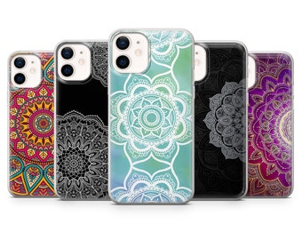 Mandala Design Phone Case Boho Decor Phone Cover for iPhone 17, 16, 15 Pro Max, 14 Pro, 13 Mini, 11, 8, 7, Samsung S25, A15, Pixel 10, 9, 8