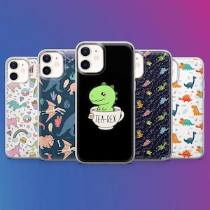 Trans Saurus Phone Case Tyrannosaurus Phone Case Dinosaur Lover Phone Cover for iPhone 17, 16 Pro, 15 Pro Max, 14, 13, Xs, Samsung A56, S25
