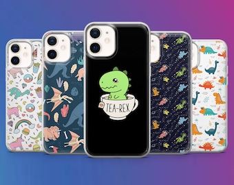 Trans Saurus Phone Case Tyrannosaurus Phone Case Dinosaur Lover Phone Cover for iPhone 17, 16 Pro, 15 Pro Max, 14, 13, Xs, Samsung A56, S25