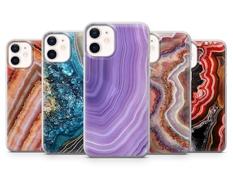 Crystal Energy Phone Case Achat Geologie iPhone Hülle für iPhone 17, 16, 15, 14, 13, 12 Pro Max, X, 8, Samsung A15, S25, Pixel 10, 9, 8, 7, 6