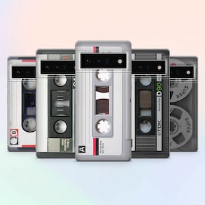 Kassette Tape Phone Case Nostalgische Handyhülle für Google Pixel 9, 8A, 8 Pro, 8, 7, 7A, 7 Pro, 6, 6 Pro, 6A, 5A, Samsung Galaxy S25, A15