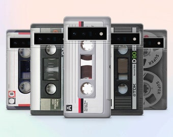 Cassette Tape Phone Case Nostalgic Phone Cover for Google Pixel 10, 9, 8A, 8 Pro, 8, 7, 7A, 7 Pro, 6, 6 Pro, 6A, 5A, Samsung Galaxy S25, A16