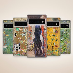 Gustav Klimt Art Phone Case Klimt Paintings Phone Cover for Google Pixel 10, 9, 8A, 8 Pro, 8, 7A, 7, 7 Pro, 6, 6 Pro, 6A, Samsung S25, S24