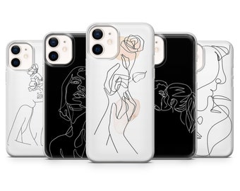 Line Art Iphone Case Etsy