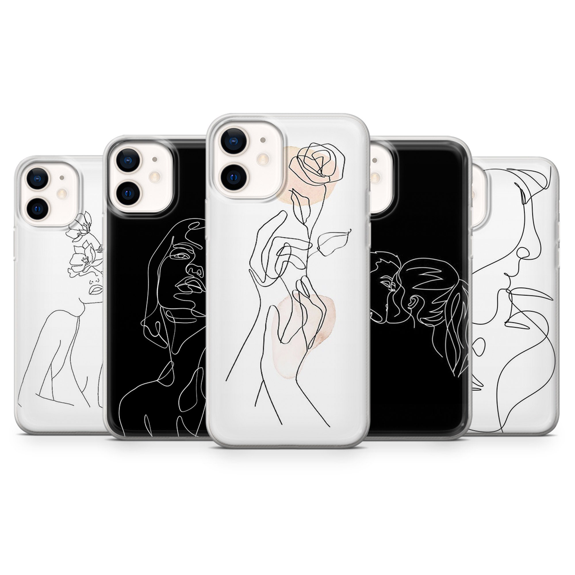 【EENK】Phone Case Liney White EENK] / ☆ Phone Case Liney / Crinkle White EVENT] Phone