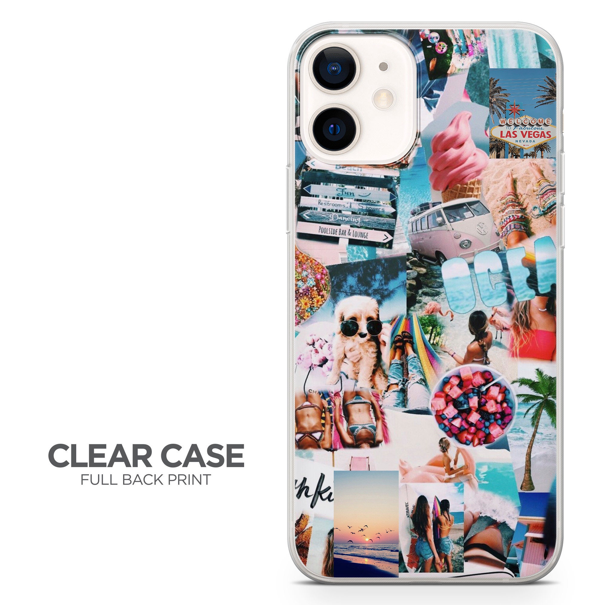 Summer Vibes Collage Phone Case Beach Phone Cover for iPhone