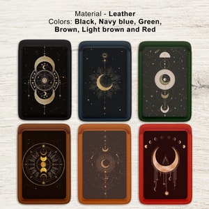 Cartera Magsafe Night Cartera Magnética Celestial Tarjetero Magsafe Moon para iPhone 16, 15, 14, 13 Pro, 13 Mini, 12, 12 Pro, 12 Pro Max