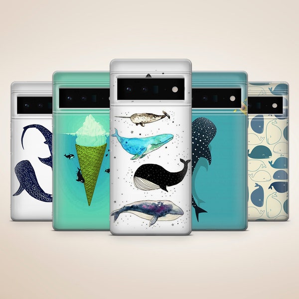 Étui de téléphone requin baleine couverture de téléphone animal aquatique pour Google Pixel 8A, 8 Pro, 8, 7, 7A, 7 Pro, 6, 6 Pro, 6A, 5A, 4A, Samsung S24, S23 Fe