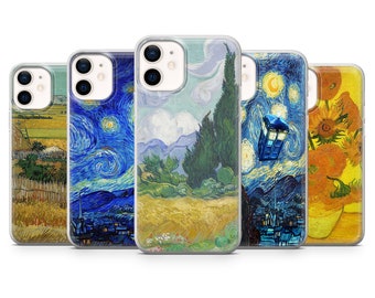 Funda de teléfono impresionista Van Gogh para iPhone 17, 16, 15 Pro Max, 13, 11, 8, XR, Samsung S25, A56, S24 Fe, A15, Pixel 10, 9A, 8
