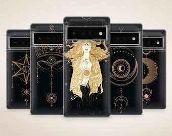 Satanic Pagan Phone Case Spirituality Witch Phone Cover for Google Pixel 10, 9, 8A, 8 Pro, 8, 7A, 7, 7 Pro, 6, 6 Pro, Samsung S24 Fe, S25