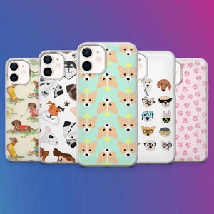 Dogg Pattern Phone Case Pet Lover Phone Cover for iPhone 15, 14 Pro, 13, 12, 11, 8, 7, Xr, Xs, Samsung S24, S23, A15, A25, Pixel 8A, 7A, 6