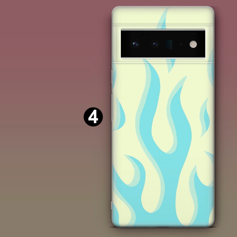 Aesthetic Fire Phone Case Purple Flame Phone Cover for Google Pixel 9