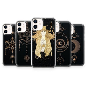 Witchy Mystic iPhone Case Gothic Occult Phone Cover for iPhone 15, 14, 13, 12 Pro, 11 Pro Max, Xr, Xs, 7, 8, Xs, Xr, Samsung S23 Fe, A15