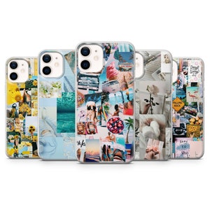 Summer Vibes Collage Phone Case Beach Phone Cover for iPhone 15, 14, 13, 12 Pro, 11 Pro Max, Xr, Xs, 8, Samsung S33, A15, S24, Pixel 8A, 7