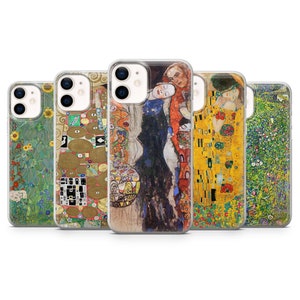 Gustav Klimt Handyhülle Dekorative Kunst Handyhülle für iPhone 16, 15, 14 Pro Max, 12, 11, 8, 7, Xr, X, Samsung S25, A15, Pixel 9, 8, 7A, 6