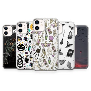 Witchy iPhone Case Gothic Phone Case Spooky iPhone Cover for iPhone 17, 16, 15 Pro Max, 14, 13, 12 Pro, 11, Xs, Samsung S25, A15, Pixel 10