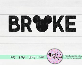 Download Broke Svg Etsy