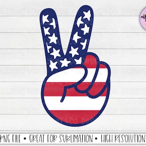 Fourth of July Flag Peace Sign PNG, 4 juli Design, Fourth of July Digital Design Download, Patriotic Png, Independence Day Design