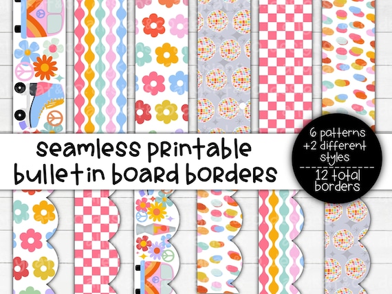 Retro Groovy Bulletin Board Borders: Teacher Printable (PDF)
