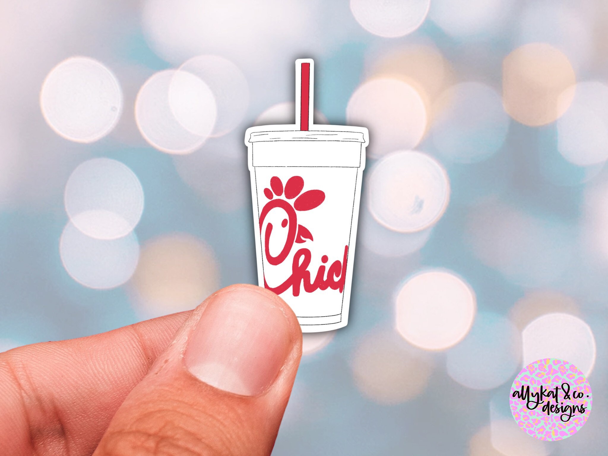 Chick-fil-A Cup Sticker Chick-fil-A Sticker Fun Stickers | Etsy