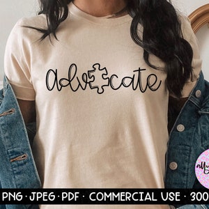 Autism Awareness Advocate  SVG | Autism Svg | Autism Awareness Design File | Digital Download | Autism Awareness Advocate PNG SVG