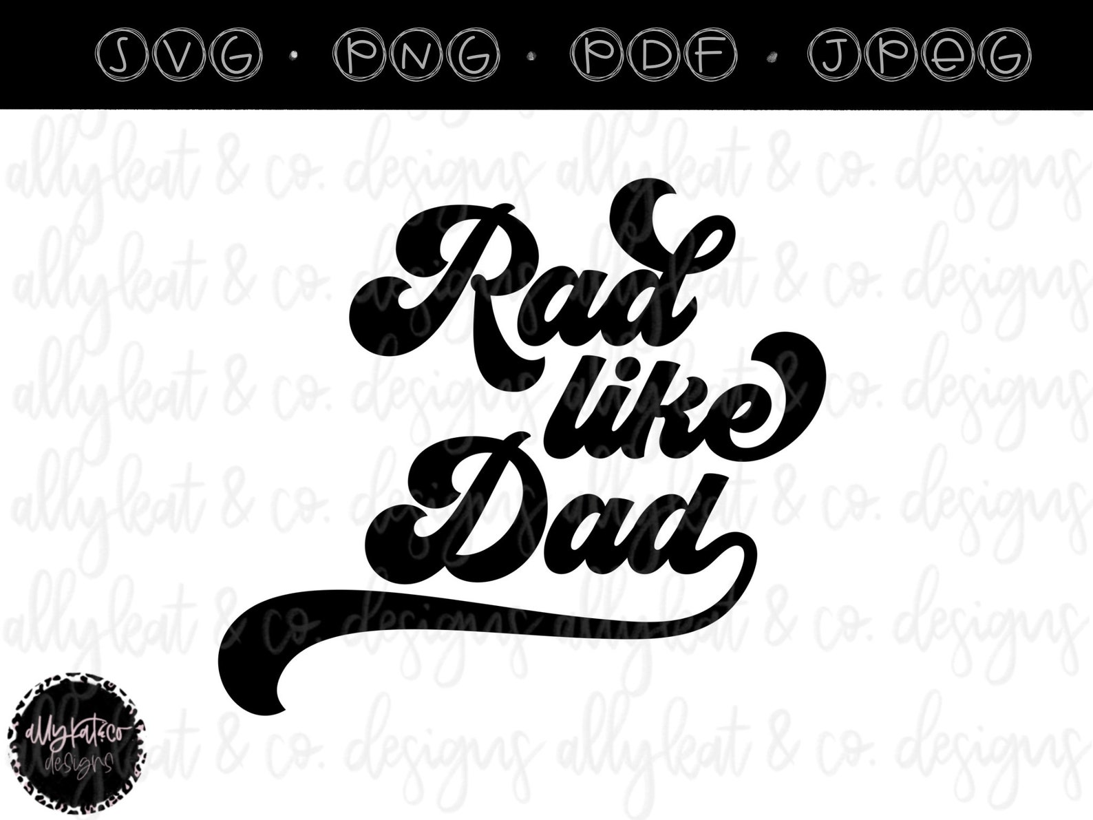 Rad like Dad SVG Fathers Day SVG svg cut file digital - Etsy España
